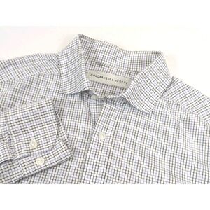 Holderness & Bourne Men's Casual Button Down Shirt - White and Blue